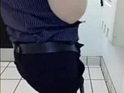 McD Girl -goes into restroom for a tit and ass