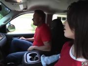 Teen solo teases and teen girl cheats Driving Lessons