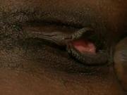Slender ebony beauty is worshiped by eager gent