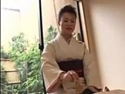 Asian Japanese Geisha Giving An Happy End To Guy