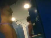 Naked next door girls spied in locker room