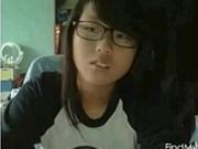 Cute asian on webcam