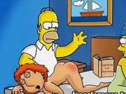 Griffins and Simpsons cartoon sex