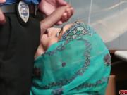 Muslim thief Audrey bangs hard in her pussy