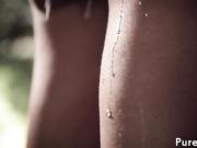 Taboo couple punish cocksucking blonde teen for painting thei
