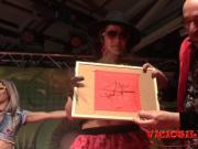 Erotic magician live show with teen babes at FEDA 2015