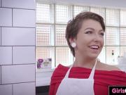 Hairy and shaved lesbian amateurs lick cunts