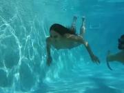 Spanish lifeguard beauty saves a guy from the pool