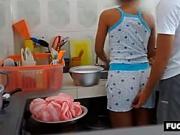 de caliente en la cocina