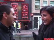Amsterday hookers in threeway action with lucky tourist