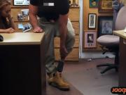 Big tits latin chick fucked by pawn guy at the pawnshop