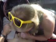 Blonde babe fucks for a money