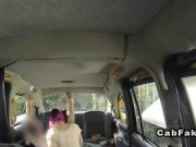 Busty American anal banged in London cab