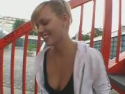 Finger Banging Very Hot Blonde Outdoors In Public