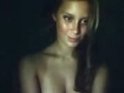 Tanned teeny With Great Body Plays With Her Tits And Pussy