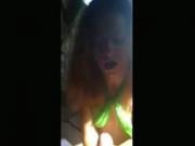 Redneck Girl Gives Her BF A dick sucking On The Farm