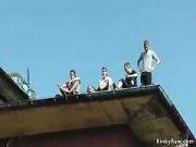 Fair Bitch dp Poked Outdoor in Group