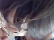 amature wife petite fuck wearing glasses sucks a cock in POV clip