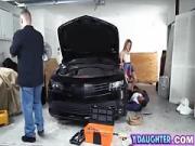 Sweet Blonde Adolescent Hammered on Car