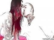 Lucky Tattooed Guy Mounts Sweet Lady Boy Chelseas