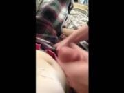 first time blowjob Begs Her BF To Cum On Her Belly