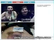 three polish grls laugh at little ramrod on omegle 2