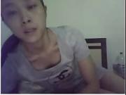 Chinese Slut plays while husband is in next room