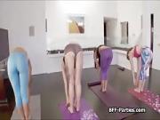 Yoga turns to bj orgy party