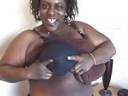Meaty Raven Girl Strips And Reveals Her Humongous Sagging Titties