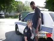 Raven Man Bangs Naughty Chick Cops