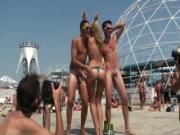 Chick Gone Wild Naked Dancing At A Beach In Greece