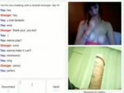 perky boobs Plays With Her Big Tits To Make A Guy Cum On Omegle