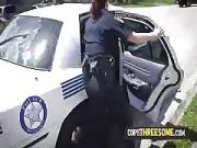 Milf Cop Receives Criminals Penis While The Other Rubs Her Vagina