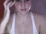 brunette fuck girl has cybersex on omegle and rubs one off