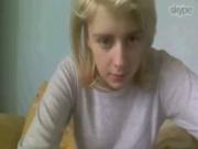 Cute blond teen Shows Off Her Pussy And Ass On Skype For Her BF