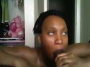 ebony fuck Student Sucks Her BFs Cock After college sex party And Swallows