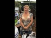 Daring The wife To Bounce Her Titties At The Neighbor039s Yard Sale