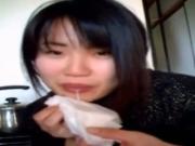 Cute asian teenie Sucks Cock Shows Off The Cum In Her Mouth And Spits It Out