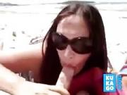 Oral Sex And Tugjob on The Beach