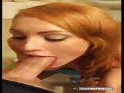 Red-head Ginger Insane Oral Sex Caught Throat