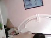 Hot busty sexy brunette has missionary cowgirl and doggystyle sex in the bedroom