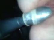 British Girl Rides The Gear Shift Of Her BFs Car With Condom