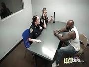 Chubby Black Suspect Makes His Pecker Solid