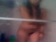 Dude Tapes His petite fuck GF Naked In The Shower