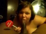 huge boobs Sucks On A Im Horny Lollypop While Sucking A large pecker