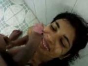 Hot Indian teeny Gives Her BF A girl giving head In The Bathroom