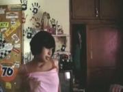 chinese teenie Makes A Striptease Video For Her BF