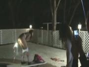 Naked Girls Put Firecrackers Up Their Ass Outside