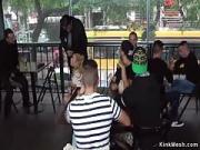 Enormous Boobies Blondie Gets dp in Public Bar