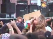 Partygirl Crowth Surfs On A Music Festival And Lets Tons Of Guys Grab Her Tits